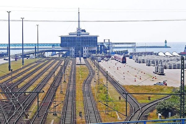 Mukran auf Rügen - Güterbahnhof und Fähre