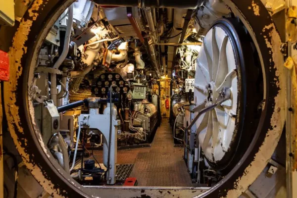 Innenraum vom U-Boot Museum Rügen in Sassnitz