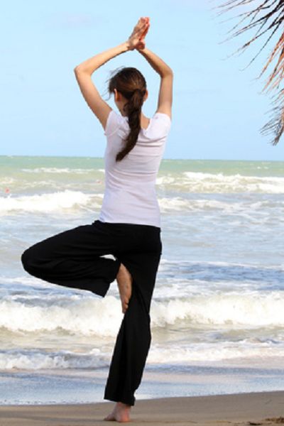 Yoga am Strand